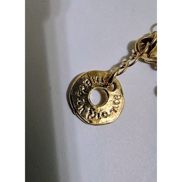 🌿 Lili la Pie French Designer Gold-Tone Leaf Linked Bracelet - Picture 5 of 8